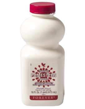Forever Pomesteen Power koncentrerad juice med frukt, bär och Aloe vera ger ett tillskott av vitamin C.