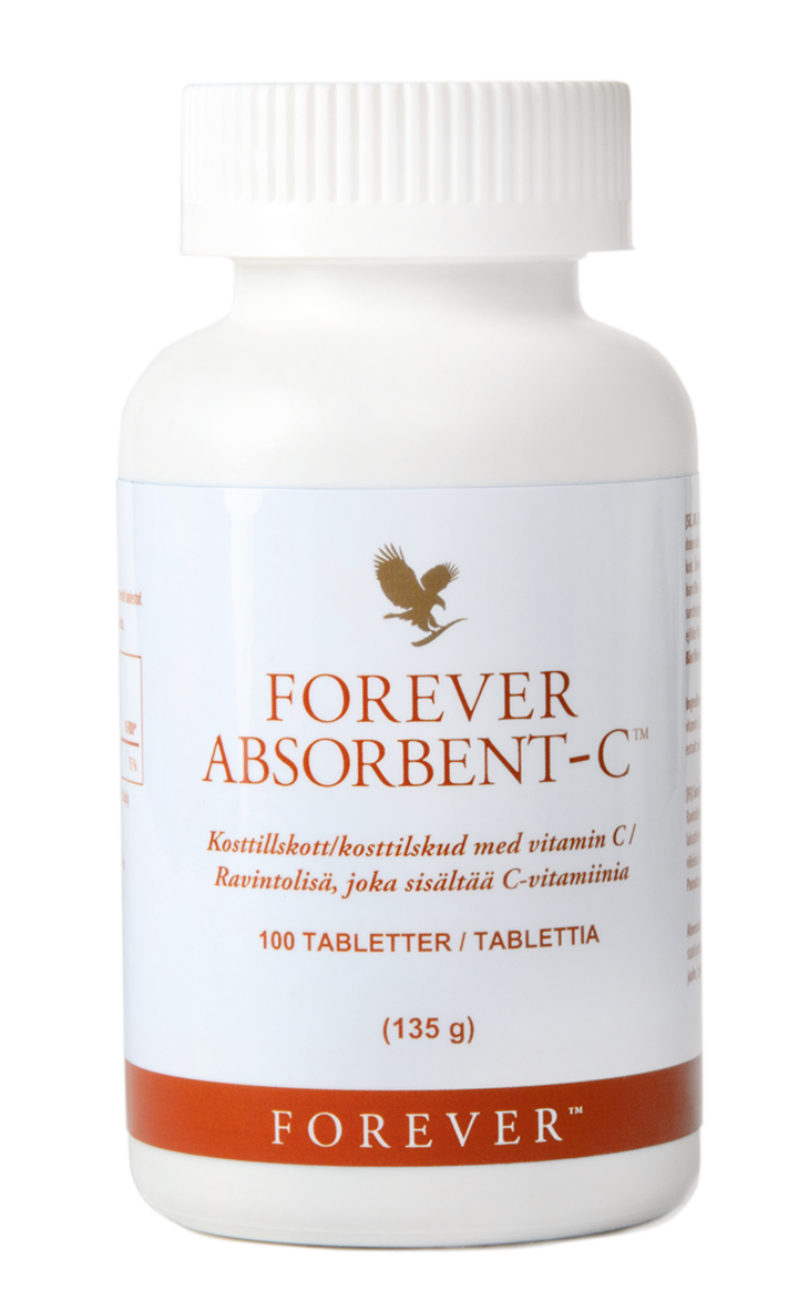 Behöver du stärka ditt immunförsvar? Kosttillskottet Forever Absorbent-C innehåller 60 mg vitamin C per tuggtablett och smakar citrus.